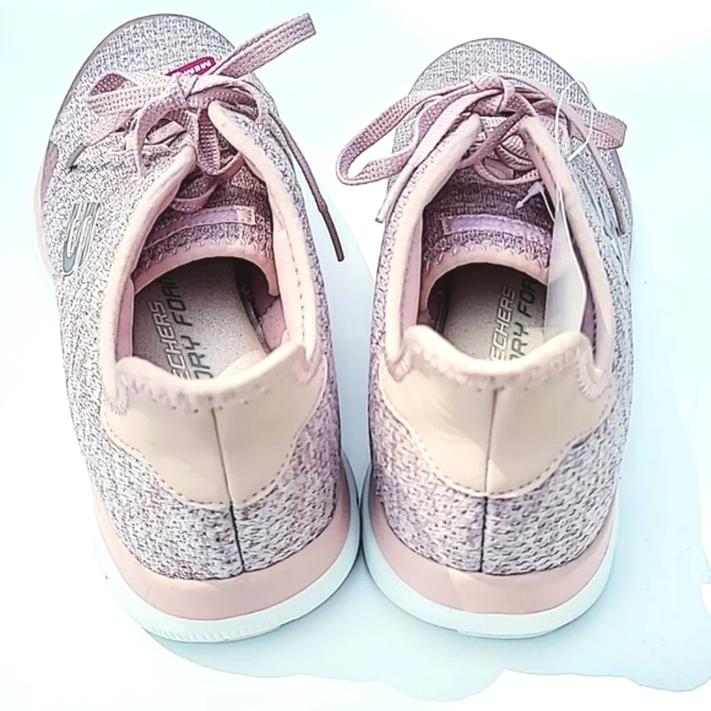 SKECHERS PINK MEMORY FOAM DUAL-LITE WOMEN'S SNEAKERS SHOES - Picture 7 of 8